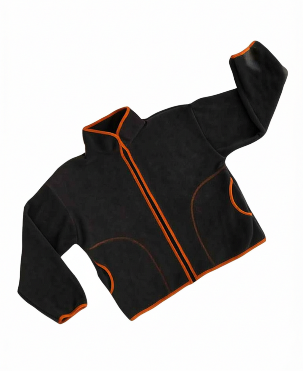 Jacket Fleece Comfort Black with Red or Green Trim Alwair Kids