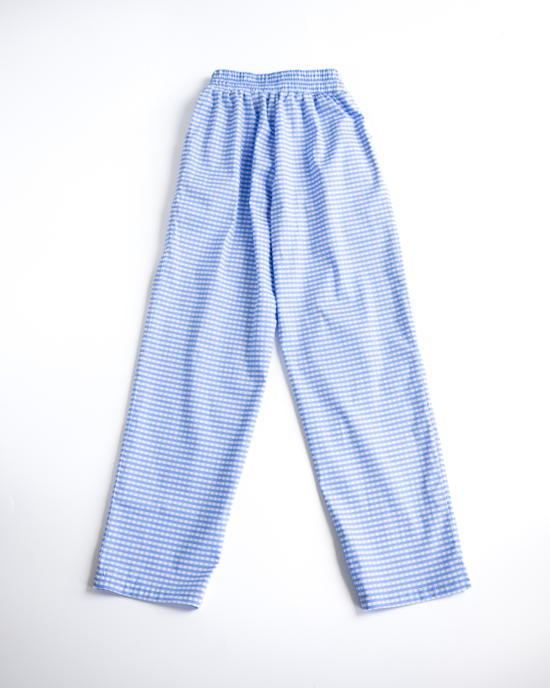 Lightweight gingham cotton pants for kids - full product view - Alwair Kids