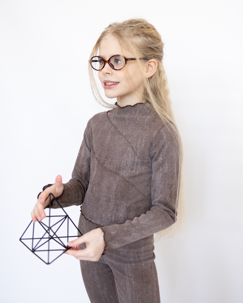 Long Sleeve Sunny Mist Ribbed Cotton by Alwair Kids