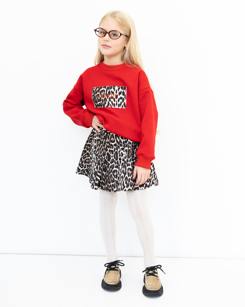 Skirt Leopard Print Cotton for Girls by Alwair Kids