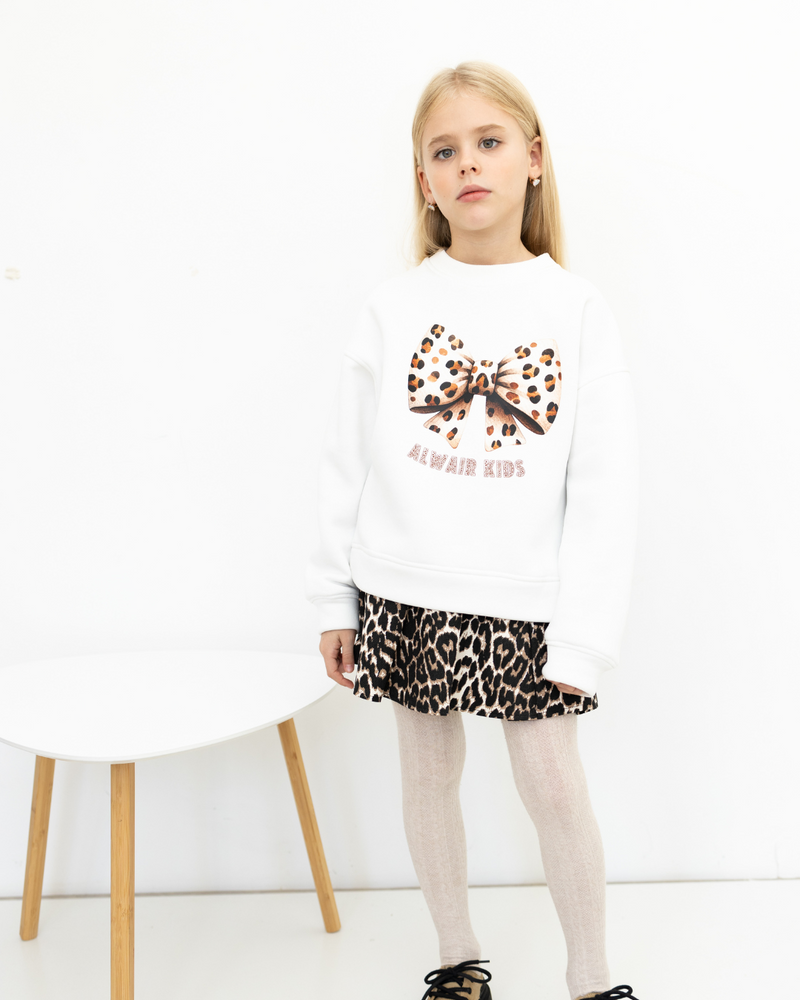 Sweatshirt Leo Bow for Girls by Alwair Kids