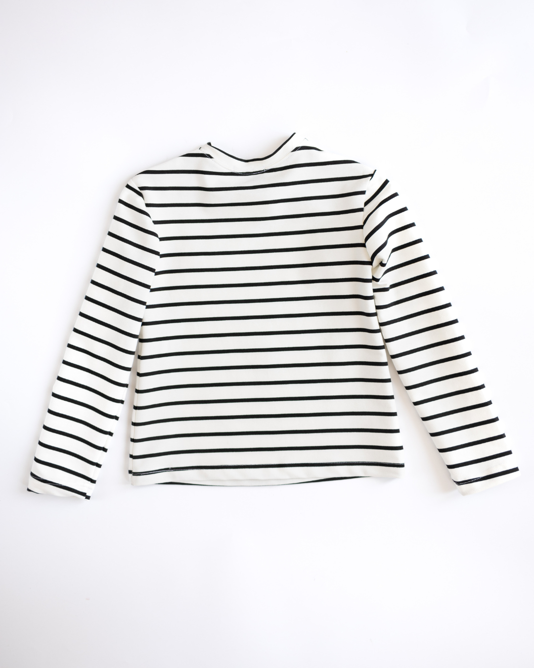 Back view of striped cotton long sleeve top for girls Alwair Kids