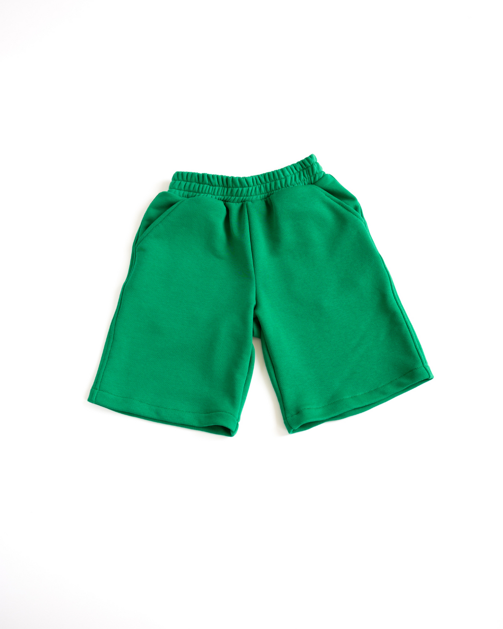 Green cotton summer shorts for boys Alwair Kids front view