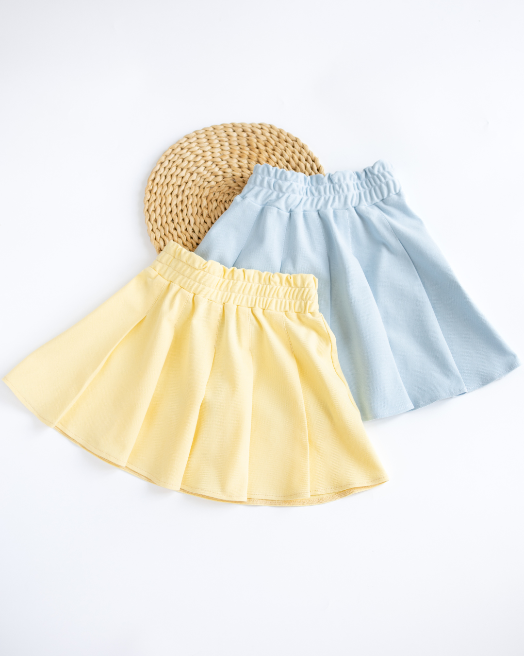Set of yellow and blue tennis skirts for girls by Alwair Kids