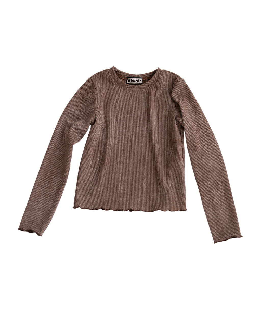 Long Sleeve Sunny Ember Ribbed Cotton Top for Girls Alwair Kids