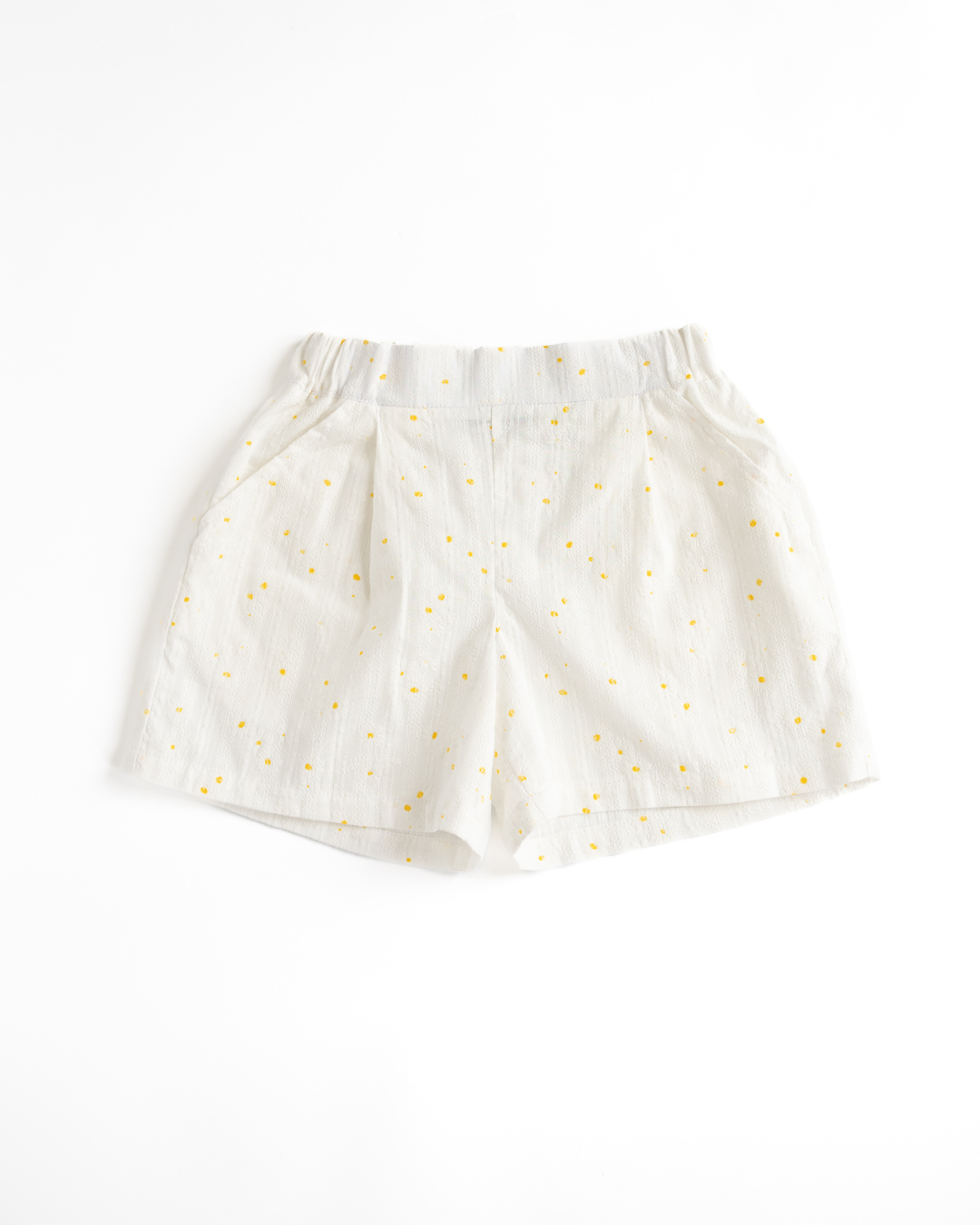 Girl's white floral shorts with side pockets from Alwair Kids summer collection

