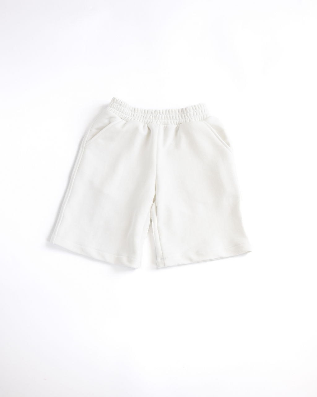 White cotton summer shorts for boys Alwair Kids front view