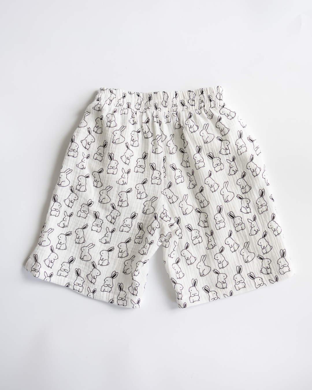 Elastic waist pajama shorts for toddlers and kids bunny print Alwair Kids