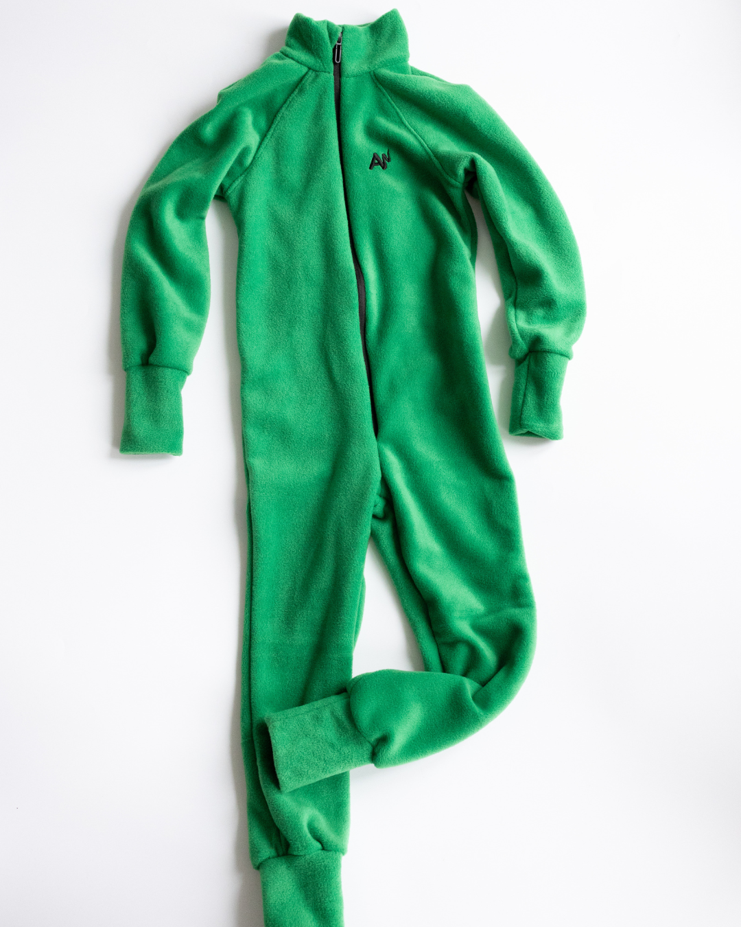Green fleece toddler overall with embroidered AW patch – Alwair Kids