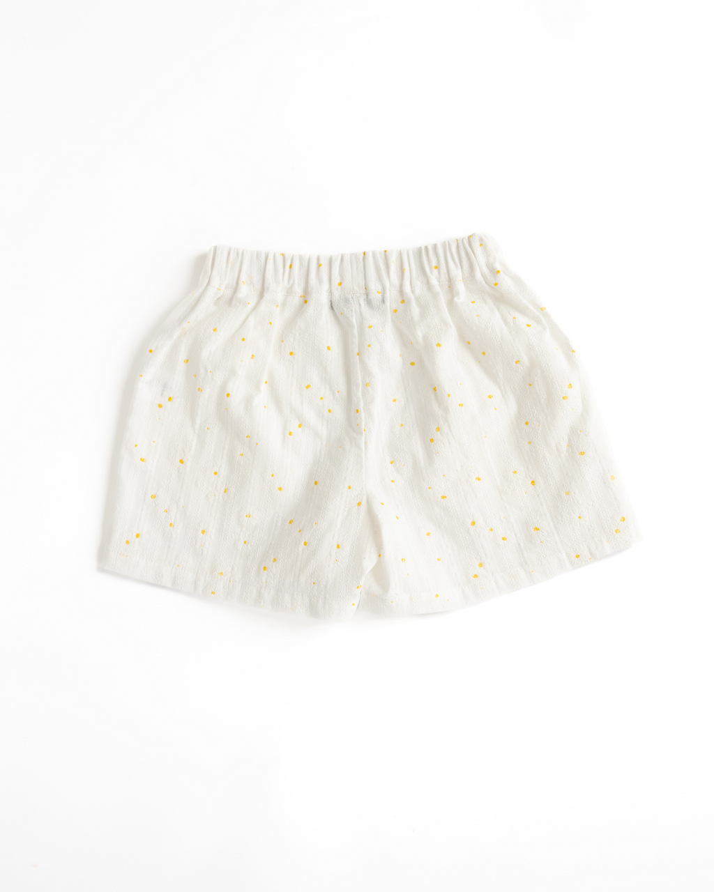 Back view of summer girl shorts in floral batiste by Alwair Kids

