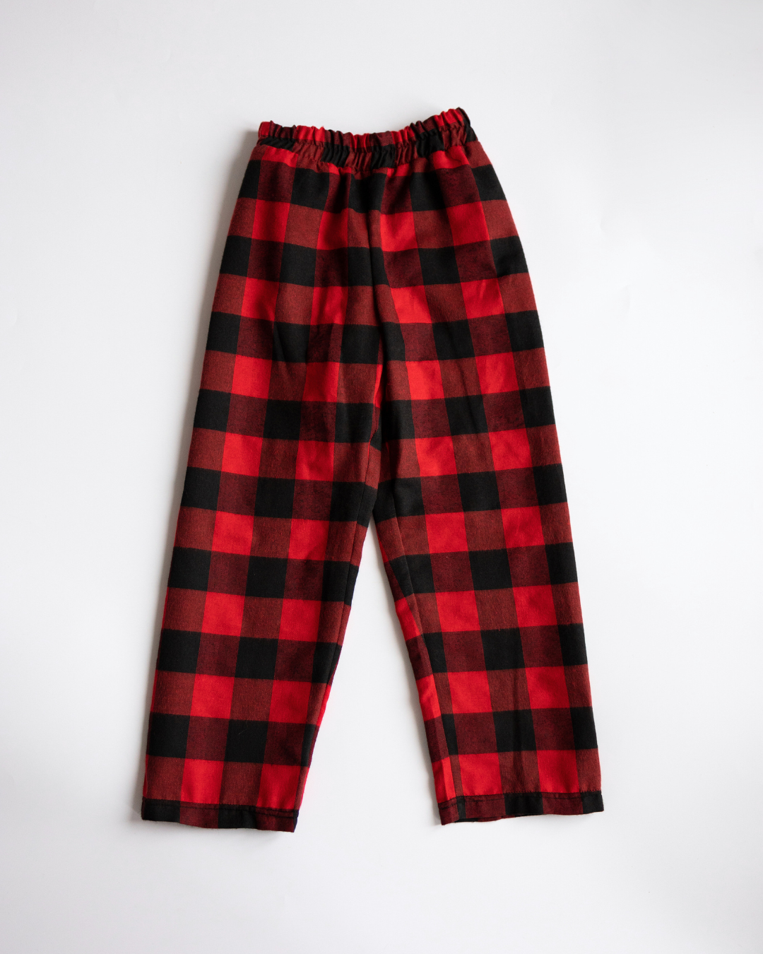 Red and black plaid cotton pajama pants for kids – Alwair Kids sleepwear