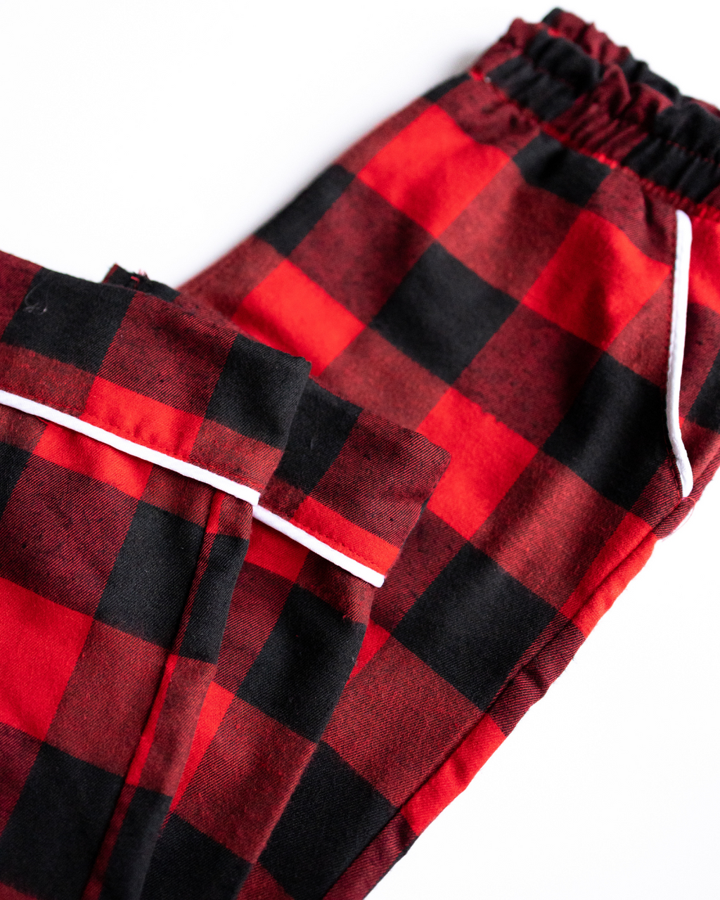 Detailed view of pajama pants fabric and hem – Alwair Kids