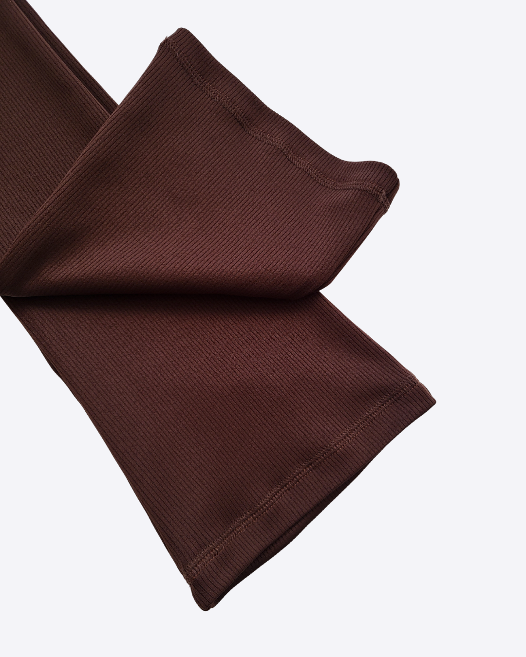 Flared hem detail on ribbed leggings for girls Alwair Kids soft knit cotton