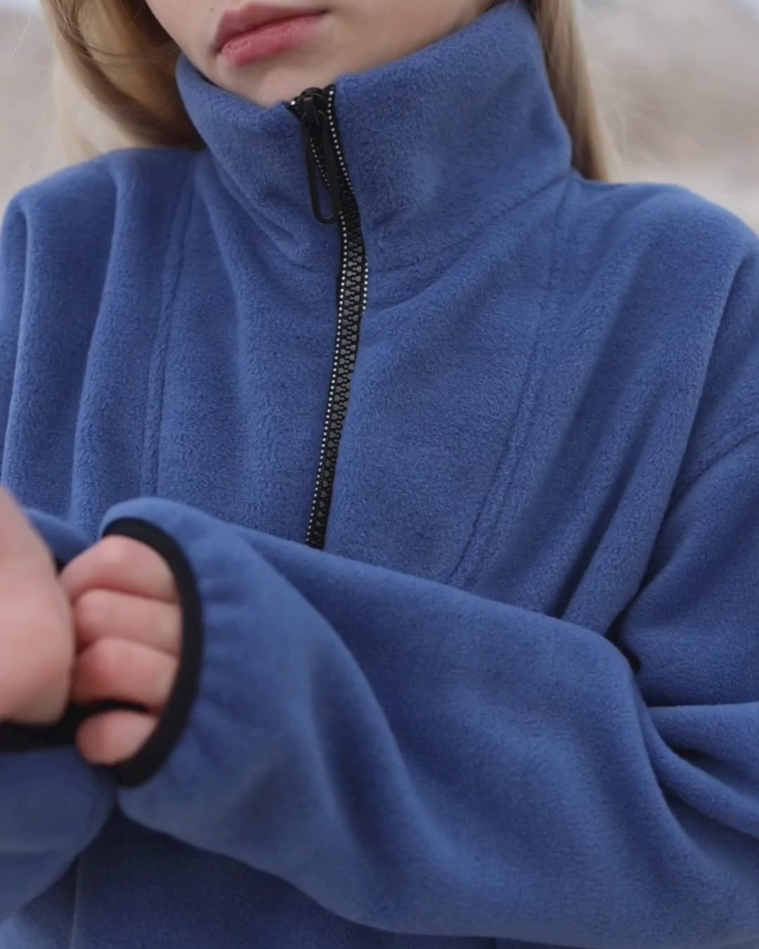 Pullover Fleece for Kids Purple Blue Brown Alwair Kids